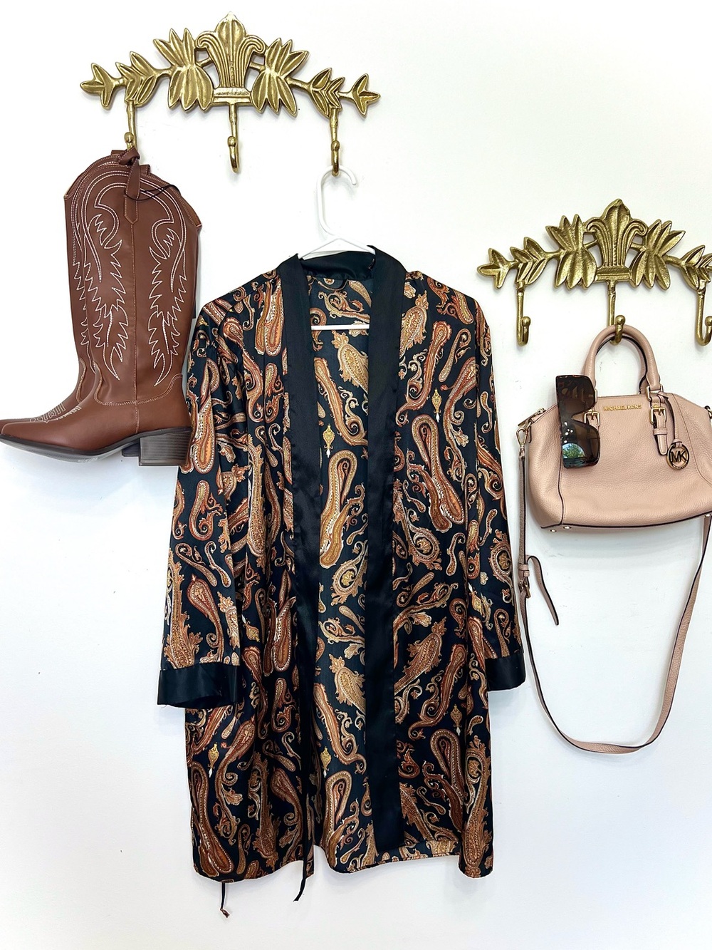 Paisley beauty duster/robe/kimono XL ptp 23” l 28”